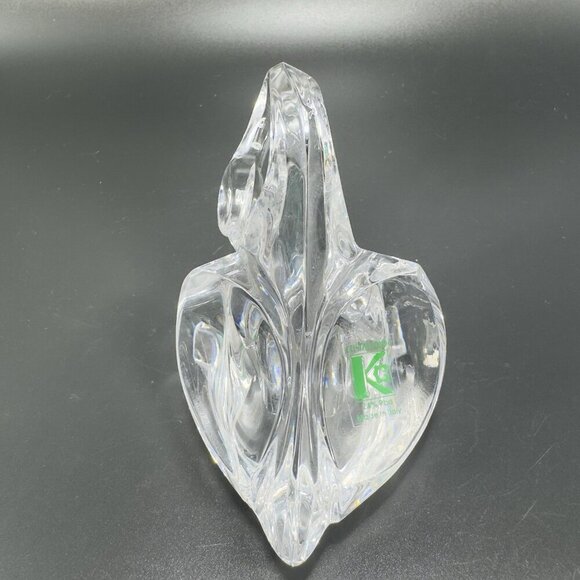 Kristal Color Clear Lead Crystal Glass Made in Italy Swan Duck Bird Paperweight - Picture 9 of 9
